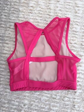 Balera Girls Bright Red Mesh Back Dance Crop Top XSA Adult XS